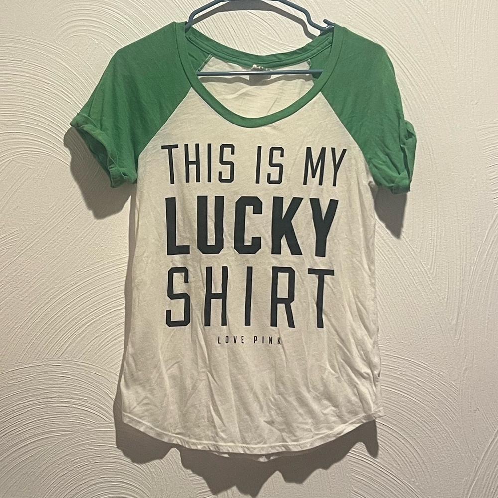 Pink brand tee